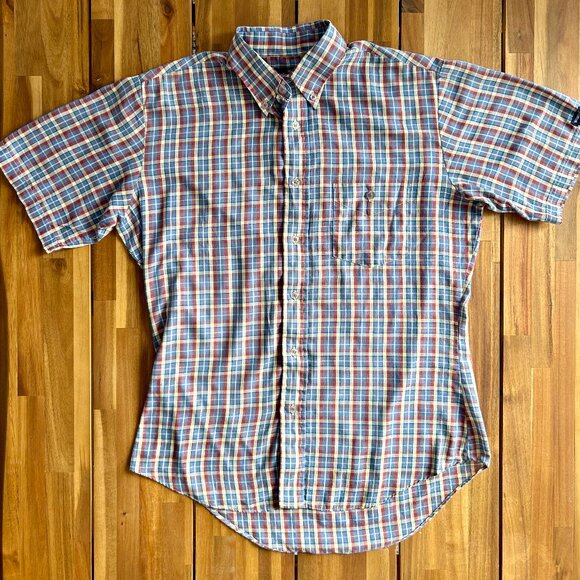 Mid-90s Vintage Wrangler Plaid Button-up - Picture 1 of 4